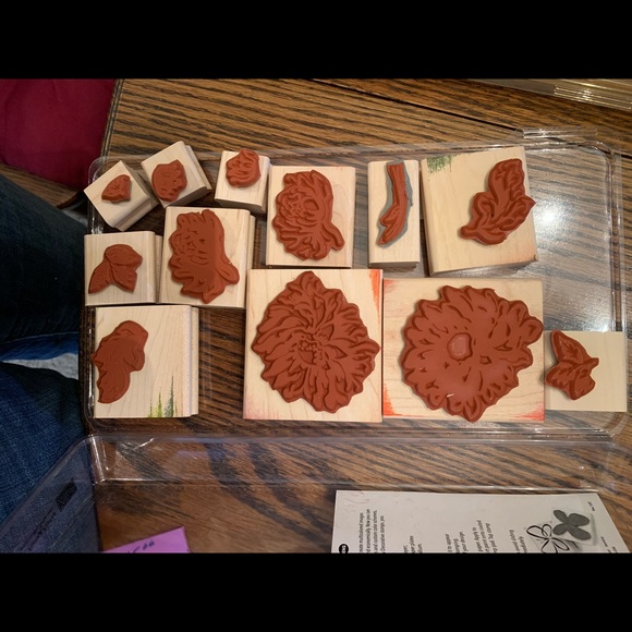 Pretty Peony rubber stamp set - Picture 2 of 4